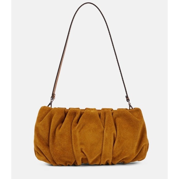 STAUD Handbags - STAUD Bean Convertible Bag Tobacco Brown Suede Ruched Shoulder Handbag NWT